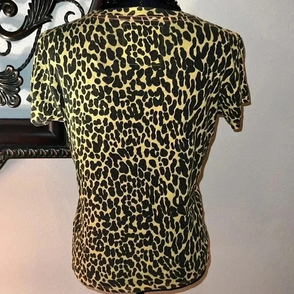 Mother Superior The Sinful Yellow Black Animal Print Knit Top T-Shirt Medium - Picture 6 of 16